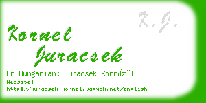 kornel juracsek business card